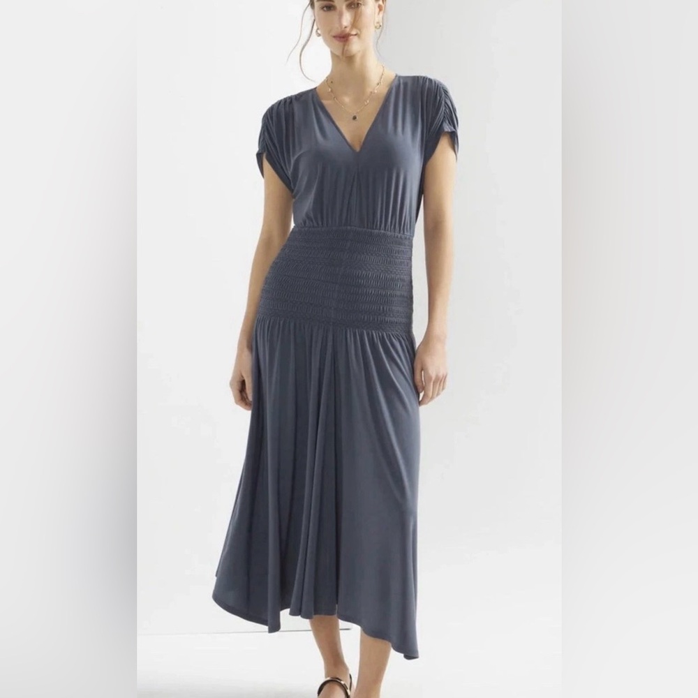 White House Black Market Charcoal Maxi Dress, Size Small